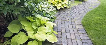 Brick patio at a home property in Palm Beach, FL.